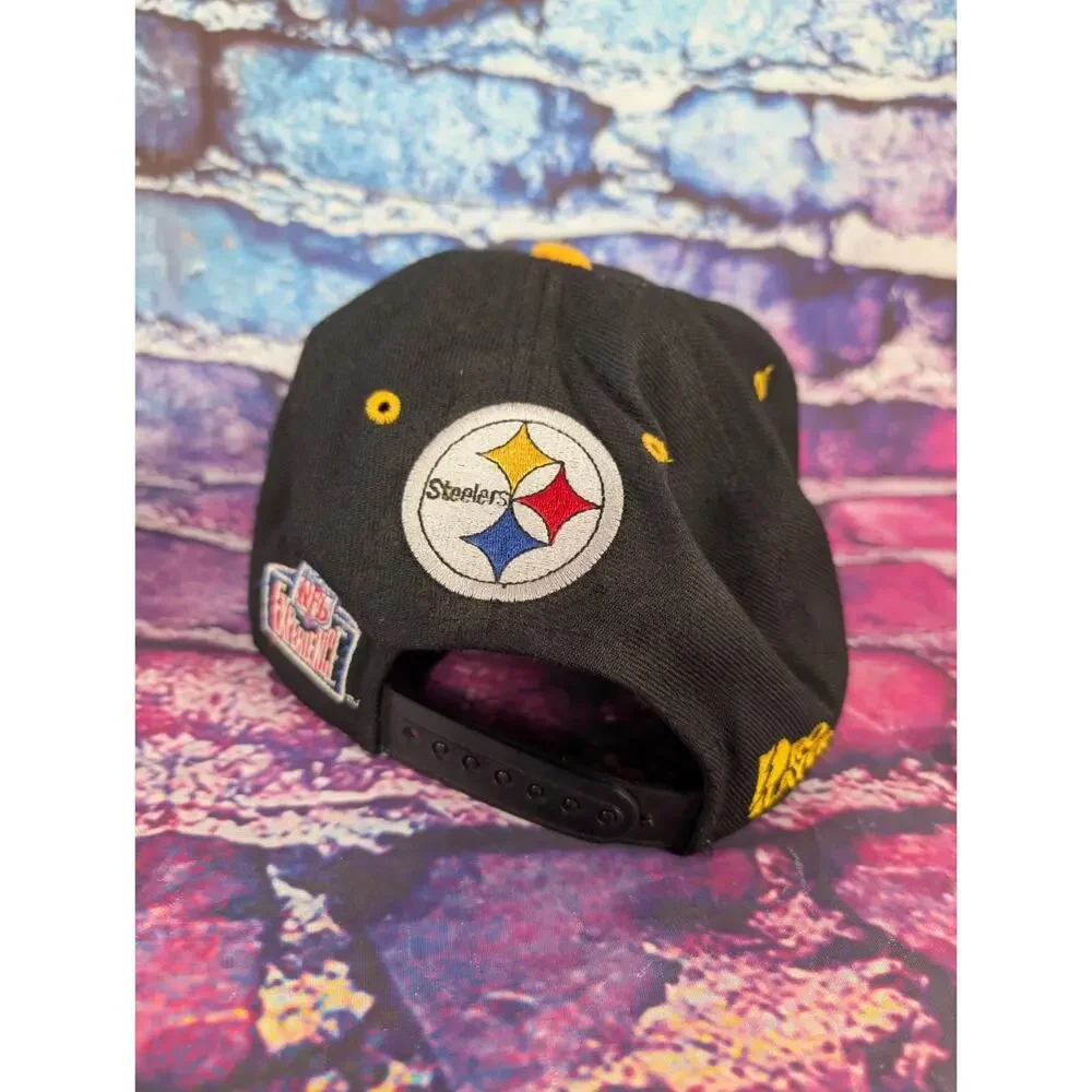 Vintage Pittsburgh Steelers Pro Player NFL Snapback Hat Cap '90s Logo Wool Blend